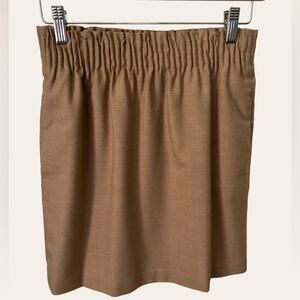 J.Crew Tan Wool Paperbag Mini Skirt Size 0